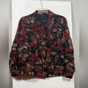 Women’s Floral Leaf Patterned Jacket